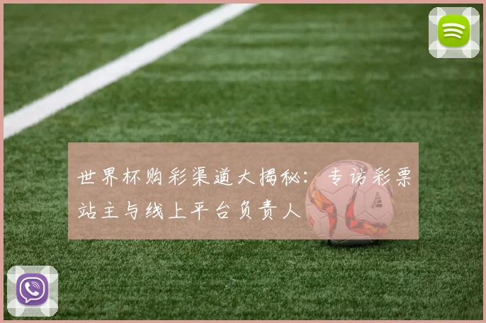世界杯购彩渠道大揭秘：专访彩票站主与线上平台负责人